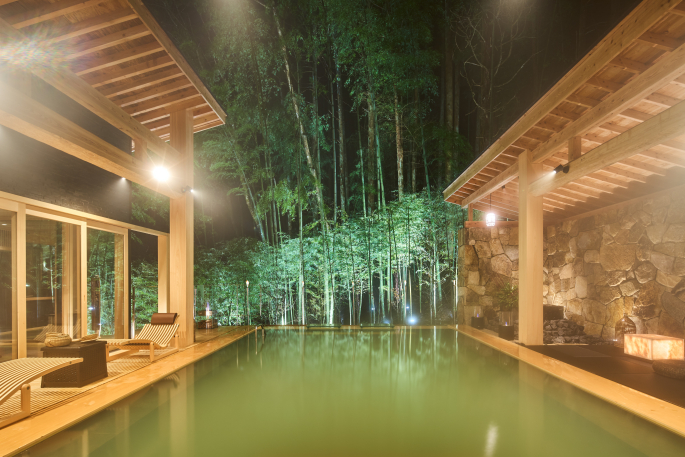 秘境　白川源泉　山荘　竹ふえ